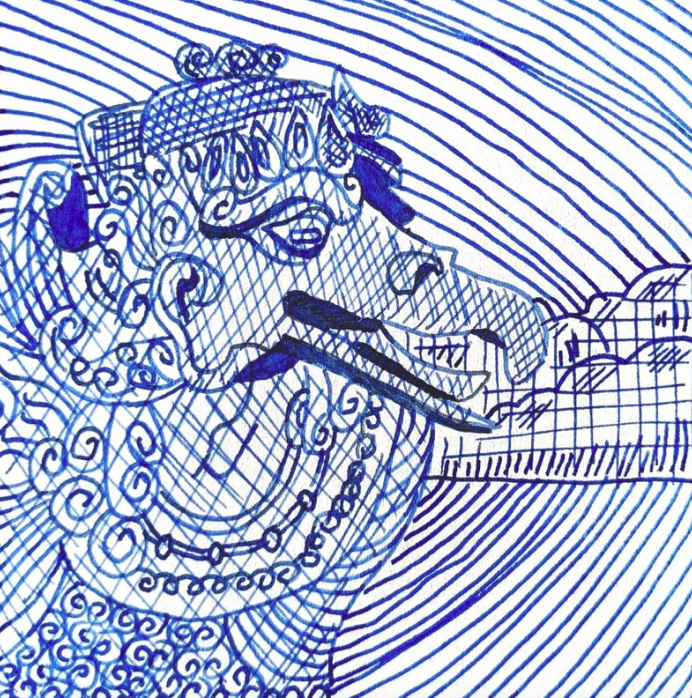 Drawing Indonesia: Garuda Statue