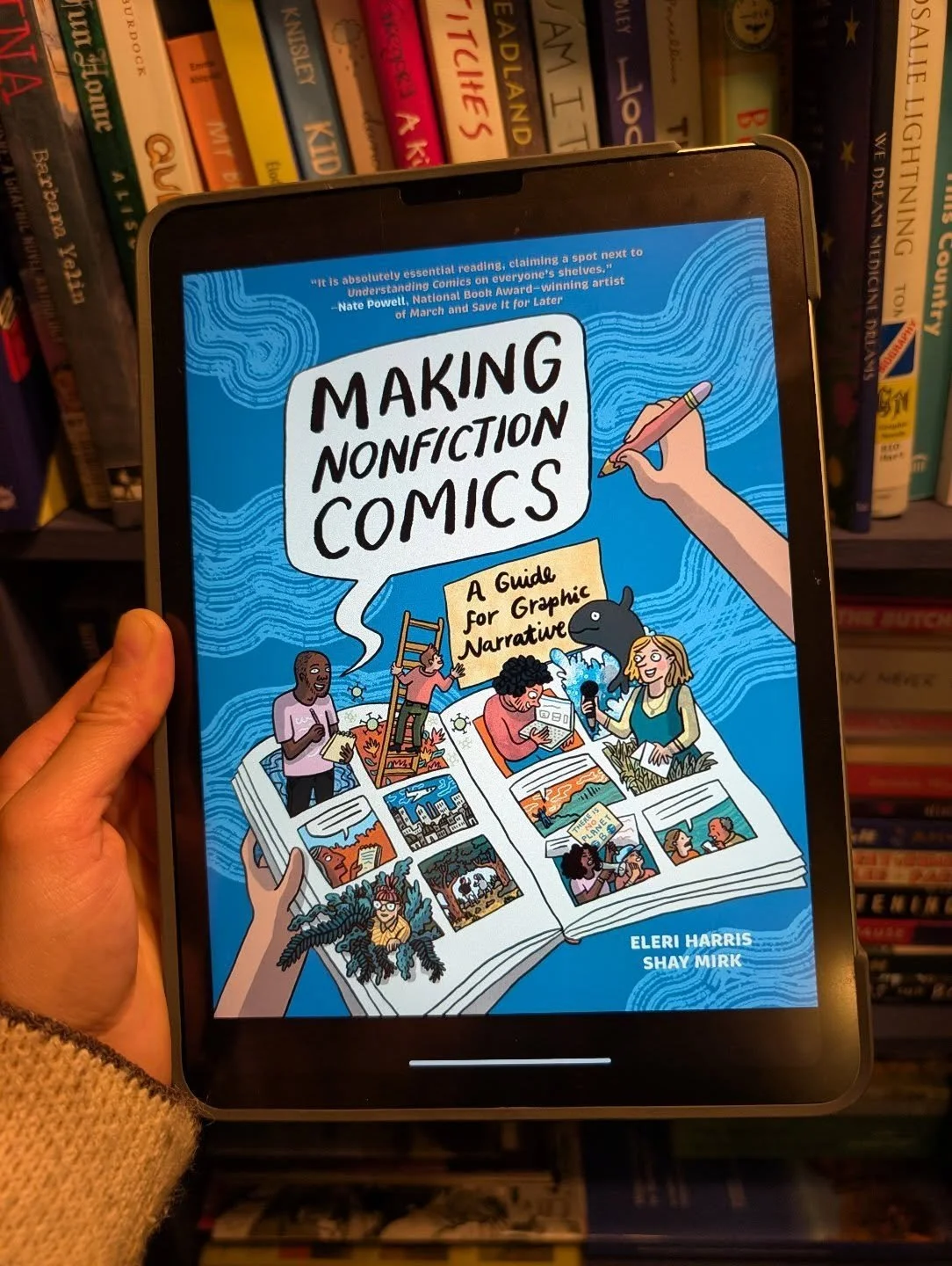 Super excited for tonight's discussion of Making Nonfiction Comics by @elerimai and @mirkdrop at @comicsworkshop ✨!