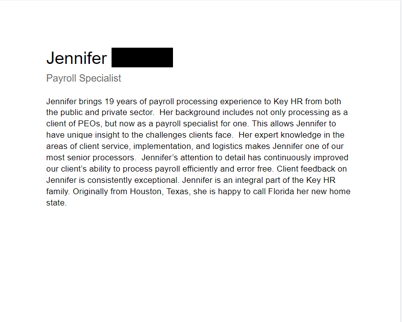 Jennifer Bio