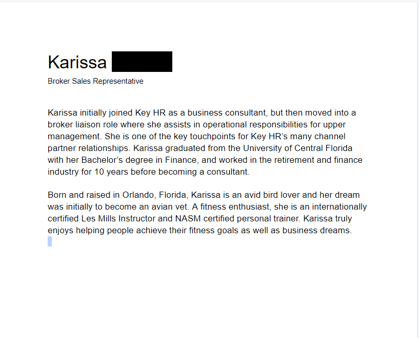 Karissa Bio