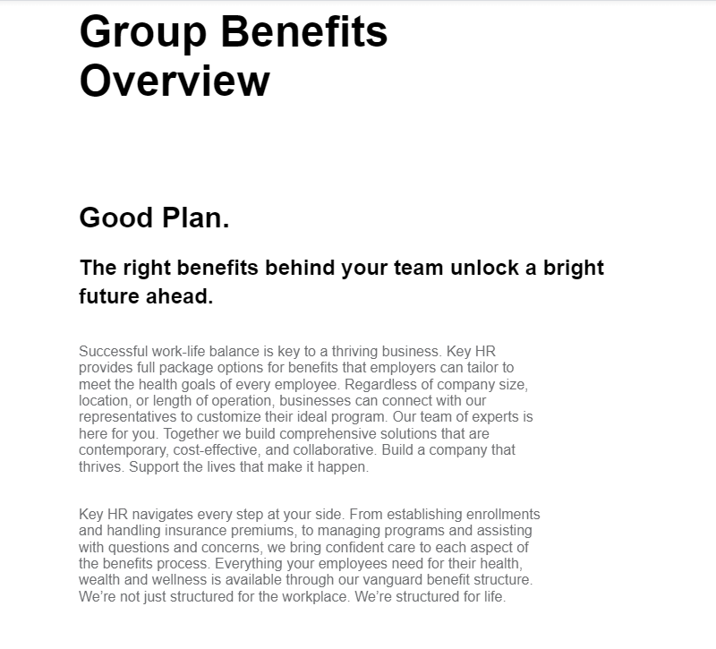 Group Benefits Plans