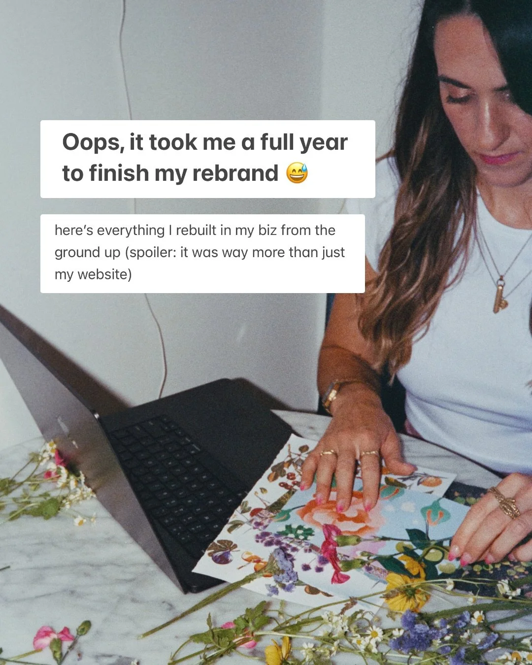 I couldn&rsquo;t just rush a rebrand based on the shaky biz foundation that got me the ugly ass website I hated to begin with.

So in between client projects I slowly worked on rebuilding my biz from the inside out &mdash; strategy, systems, messagin