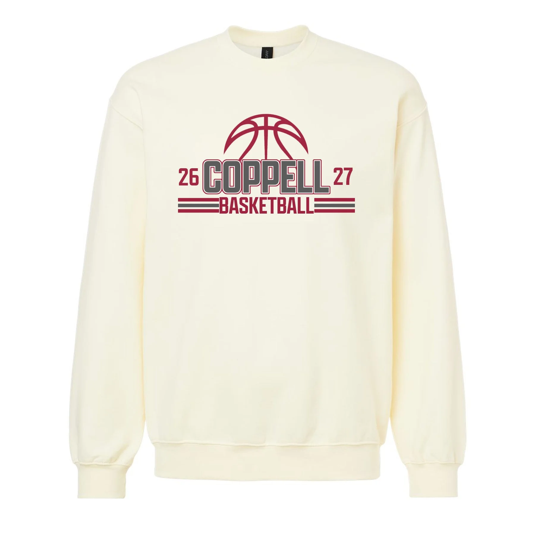 Coppell Basketball - Crew Neck - Ivory