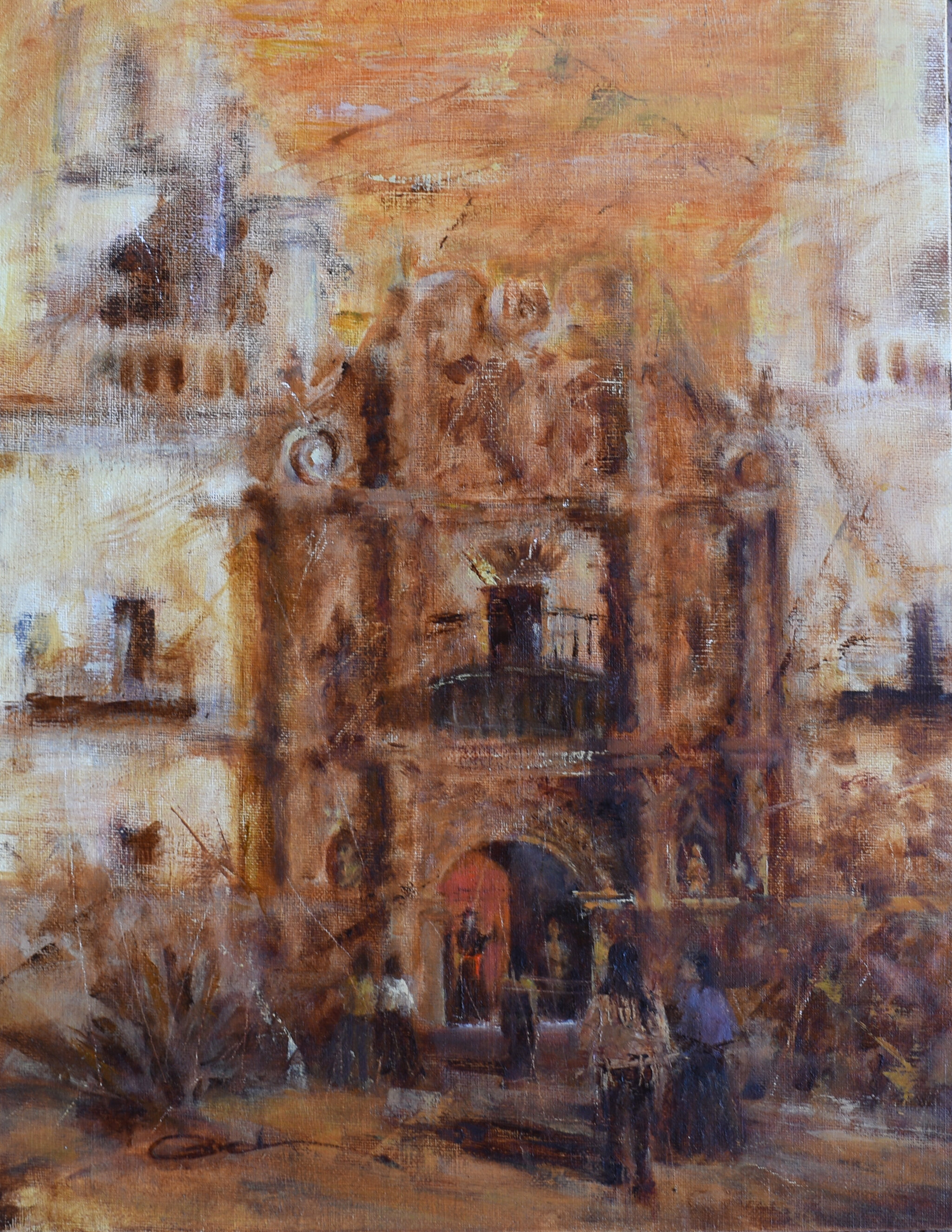 The Greeting | 18x14 | oil on canvas panel