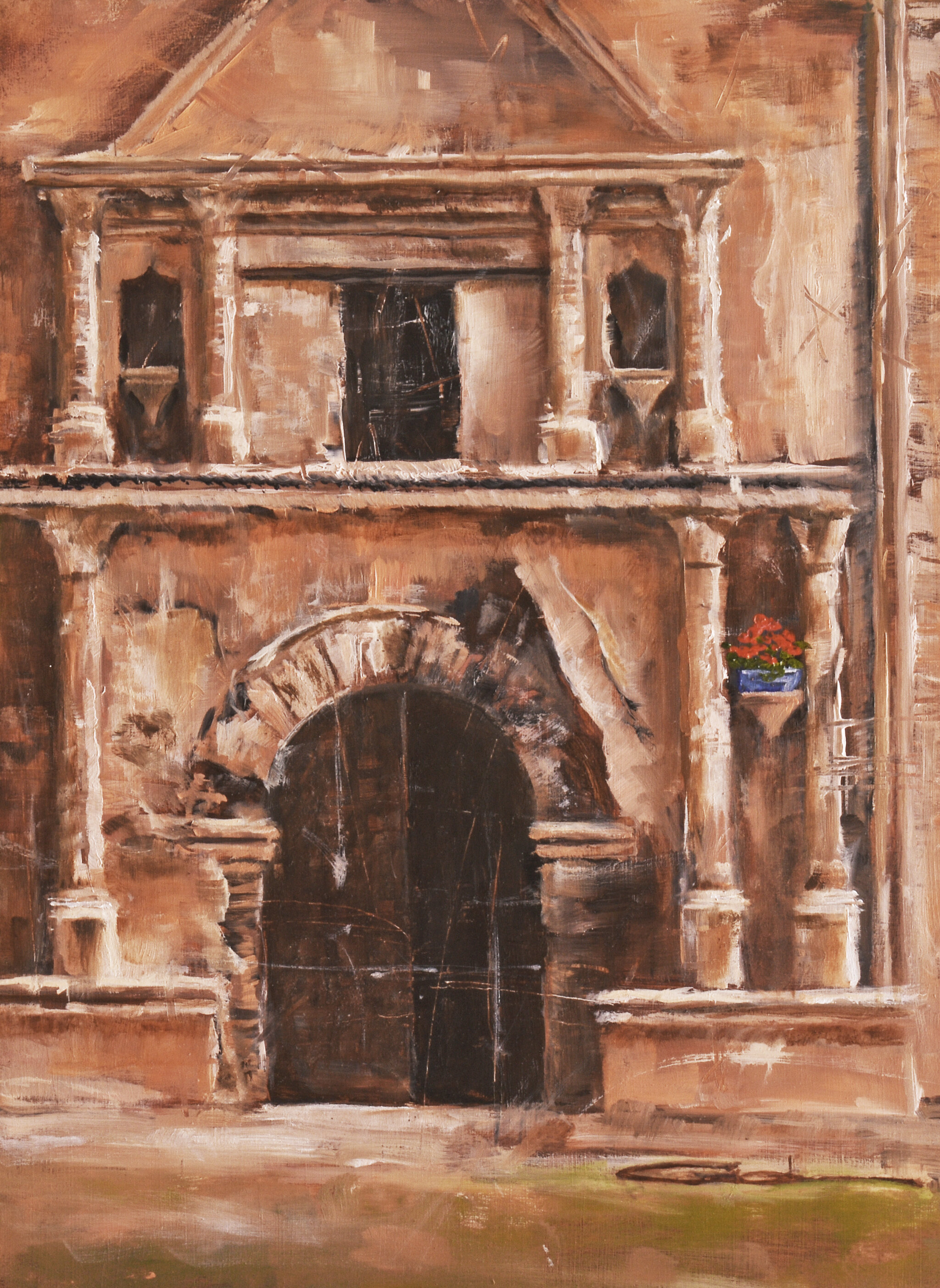 Old Mission at Tumacacori | 14x11 | oil on panel