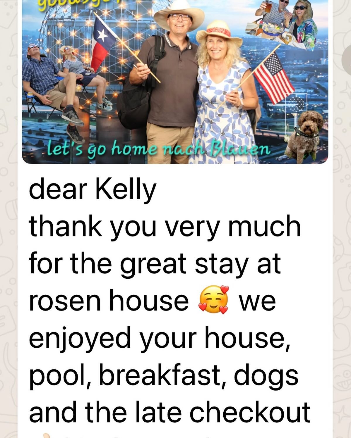 Great guests! #rosenhouseinn #bedandbreakfasttexas #greatstaysoftexas #texasbedandbreakfast #visitfortworth #stayinn