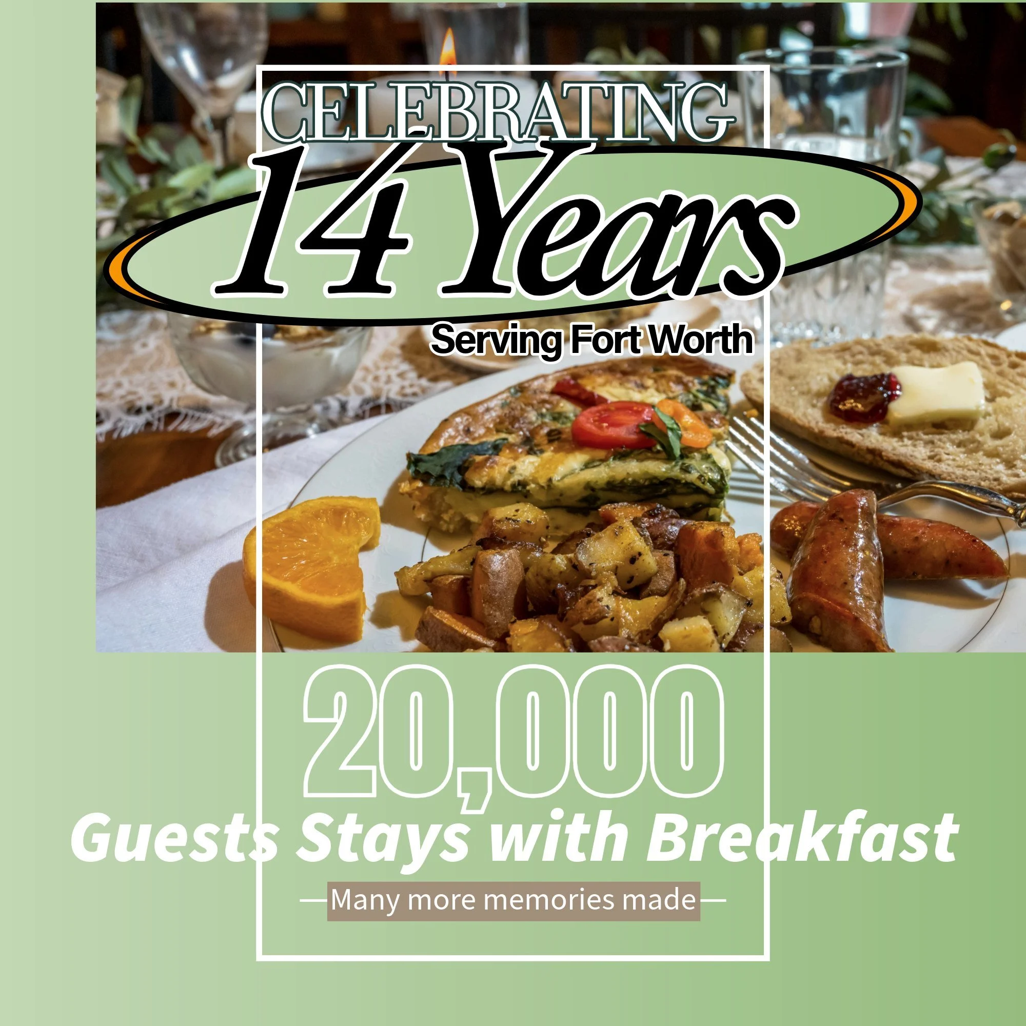 Fourteen years of hospitality, friendship, and unforgettable memories! We're celebrating our 14th anniversary at Rosen House Inn, and we are overflowing with gratitude.
ℹ️ A fun fact: In the last 14 years, we've had the honor of hosting nearly 20,000