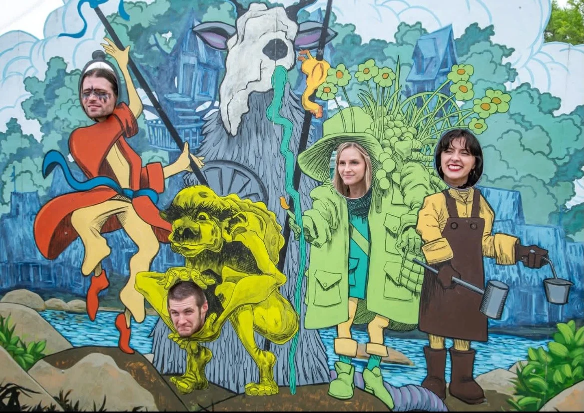 Painted "poke-your-head-through-hole" selfie spot for the Richmond Renaissance Faire 2026