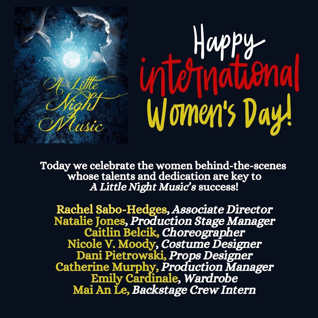 Please join us in recognizing these amazing professionals! #internationalwomensday #americantheatergroup #alittlenightmusic #stephensondheim #njtheater