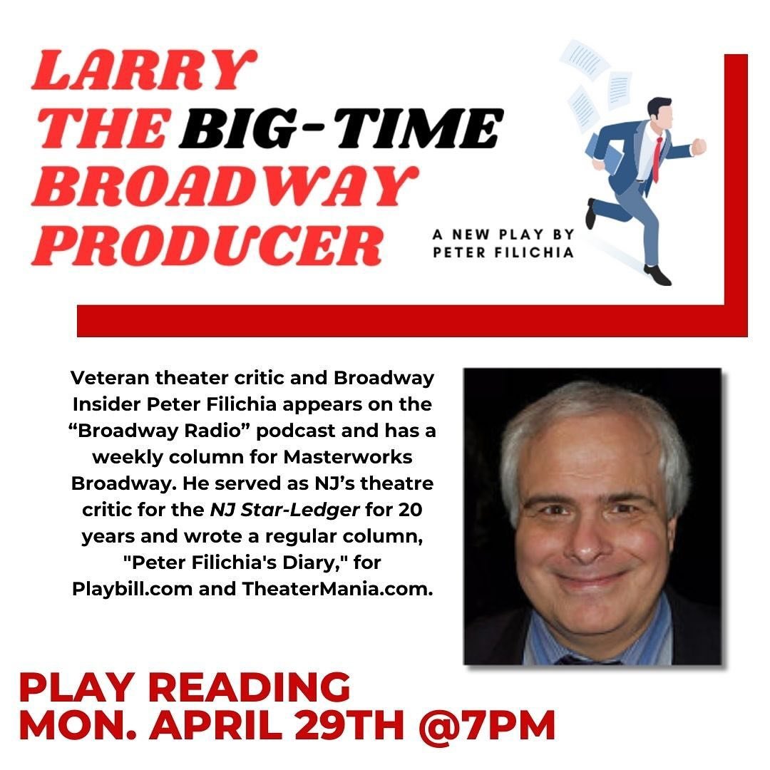 A reminder to join us for our next free play reading this Monday 4/29 at 7pm at Hamilton Stage in Rahway, a short train ride from NYC! Come enjoy this delightful new play by Broadway insider Peter Filichia. #americantheatergroup #njtheater #playreadi