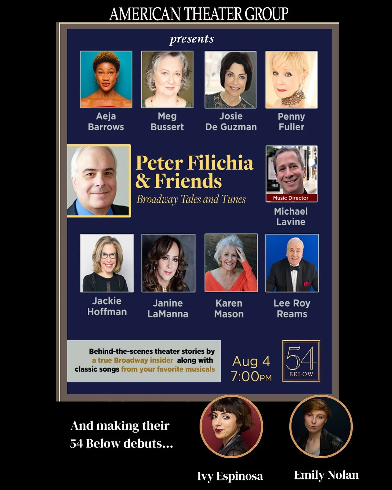 Tonight at 7pm! Join us at NY&rsquo;s premier supper club for an evening of behind-the-scenes theater stories from veteran critic Peter Filichia and classic show tunes sung by your favorite Broadway artists and rising stars! Tickets in bio. #american