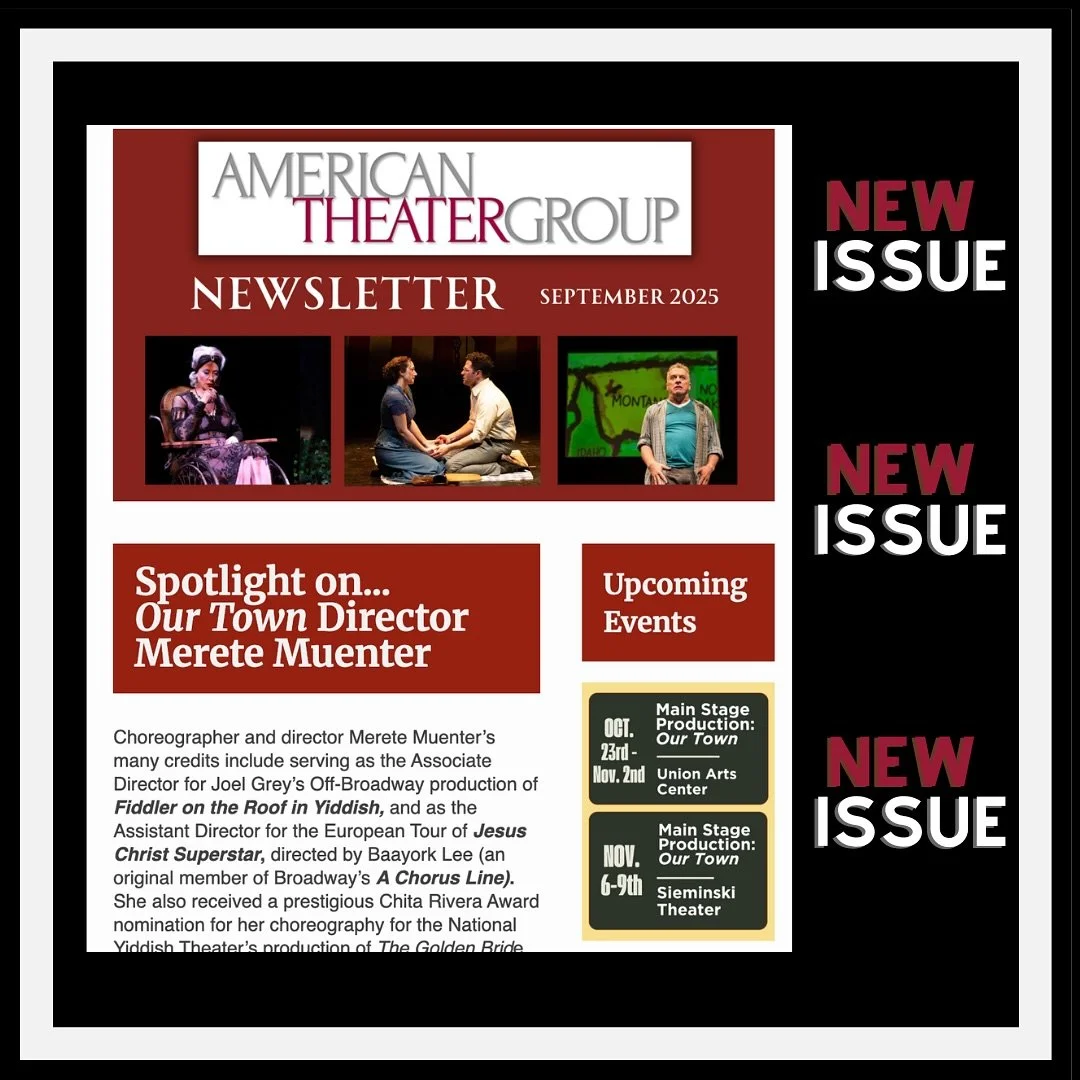 Excited to share our latest newsletter! Get all the latest ATG news, features and special discounts. Link in bio. #americantheatergroup #njtheater #theaternews