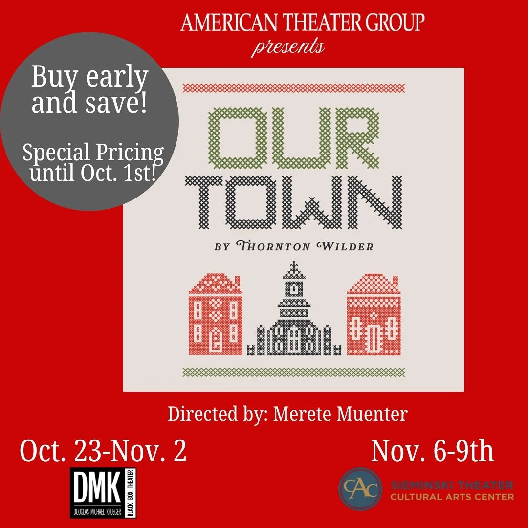 Get your tickets now and enjoy early bird pricing through Sep 30th. No code needed for Union Arts: use code 10OFF for Sieminski. And watch for casting news soon! Links in bio. #americantheatergroup #njtheater #thorntonwilder #ourtownplay