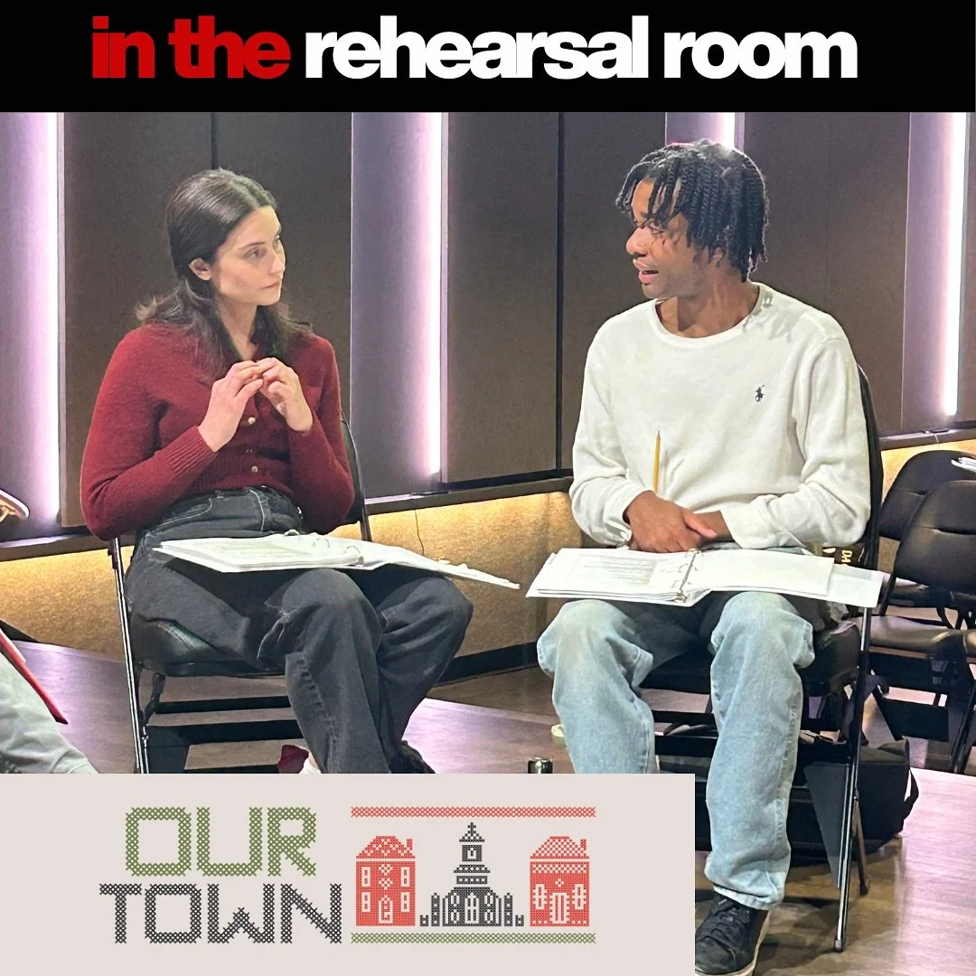 Here&rsquo;s a special behind-the-scenes look at the first full cast rehearsal of Our Town, running Oct 23 - Nov 2nd @dmk_blackbox and Nov 6-9th @sieminskitheater. Get your tickets now! Link in bio. #thorntonwilder #ourtownplay njtheater #americanthe