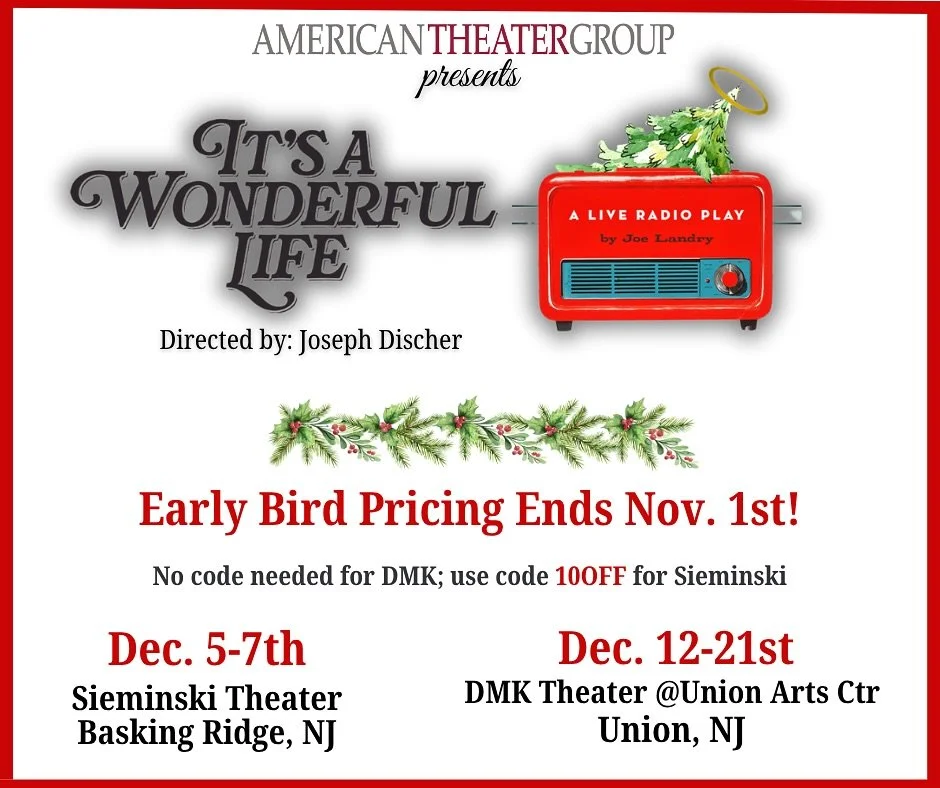 Welcome in the holidays as a small group of versatile actors bring this beloved film to life as a 1940s Radio Show, complete with sound effects and musical jingles. Get your tickets now for best pricing! Tickets in bio #americantheatergroup #njtheate
