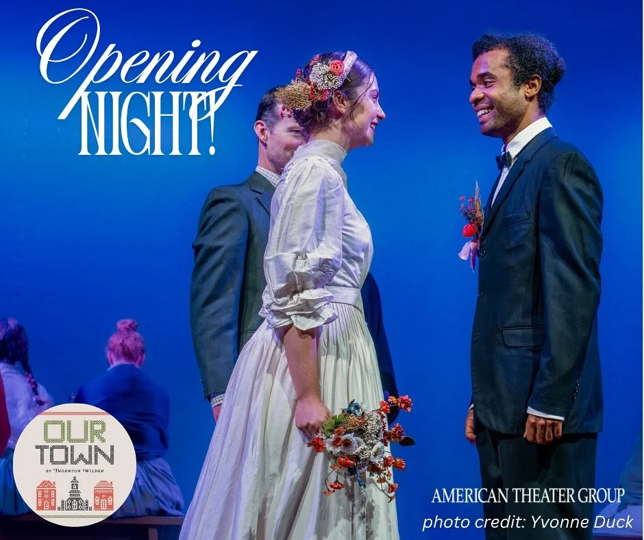Break legs to our incredible cast and creative team on our official Opening Night of this timeless classic. Join us at 7pm at the beautiful DMK Theater at the Union Arts Center. Ticket link in bio. #americantheatergroup #njtheater #thorntonwilder #un