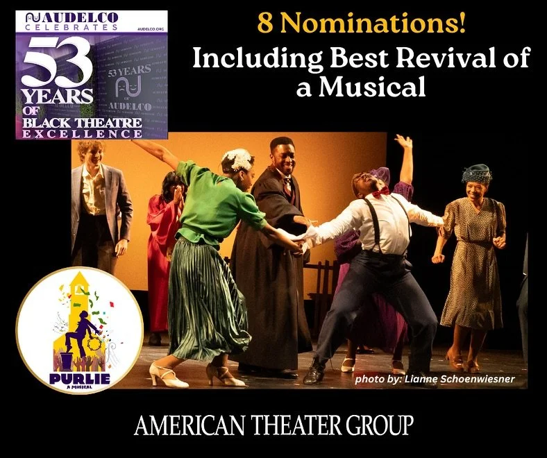 Honored and thrilled to announce our 8 nominations for the 53rd Annual Audelco Recognition Awards for Excellence in Black Theatre! Join us in celebrating these great artists who made our production so memorable. #americantheatergroup #njtheater #regi