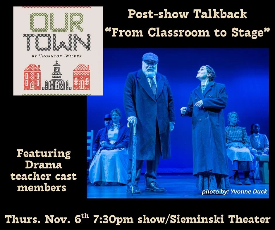 Join us this Thursday for another engaging post-show talkback as our drama teacher cast members discuss their experiences appearing in a professional production. Tickets in link in bio. #americantheatergroup #njtheater #regionaltheater #thorntonwilde
