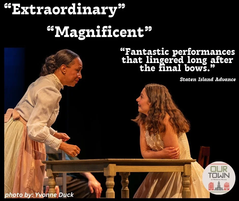 Final week! Performances Thursday - Sunday. Very limited availability Sunday. Don&rsquo;t miss this stunning production embraced by critics and audiences alike. Tickets in link in bio. #americantheatergroup #njtheater #thorntonwilder #baskingridgenj