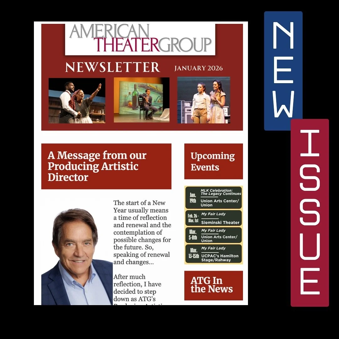 Our first issue of the new year is here! Get all the latest news and features &mdash; link in bio. #americantheatergroup #njtheater #regionaltheater#theaternewsletters
