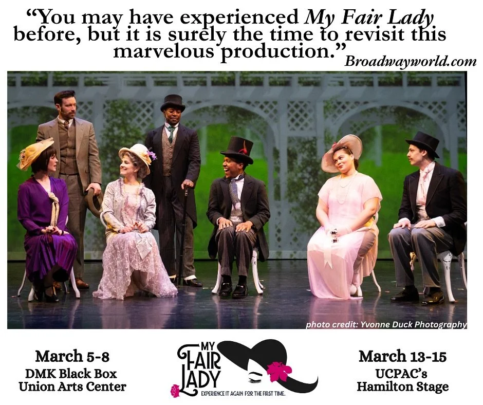 Don&rsquo;t miss this fresh, contemporary production that has audiences and critics cheering! Through Sunday @dmk_blackbox in Union then moving to @ucpac&rsquo;s Hamilton Stage. Tix at link in bio. #njtheater #regionaltheater #myfairladymusical #unio