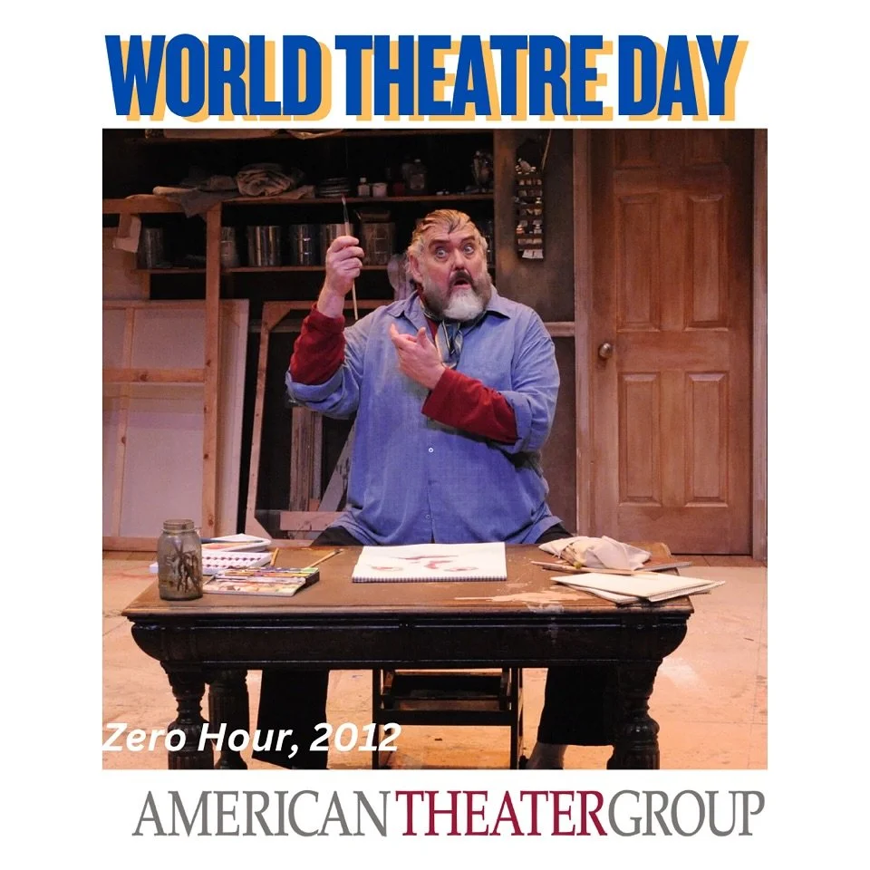 As we celebrate World Theatre Day, we look back to ATG&rsquo;s first production, &ldquo;Zero Hour,&rdquo; directed by Piper Laurie and starring @jim.brochu as the legendary Zero Mostel.