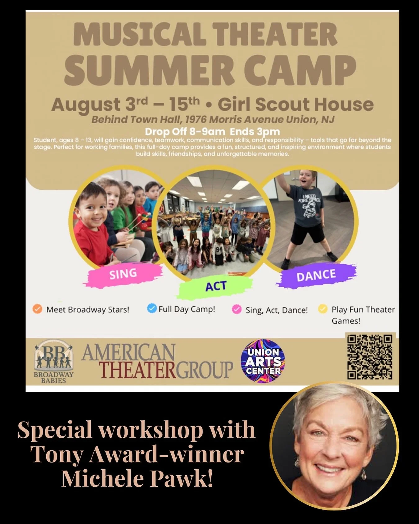 Calling all aspiring theater kids! We&rsquo;re thrilled to offer this wonderful opportunity this August for kids to immerse themselves in voice, acting and dance training with professionals. Students will participate in a fully staged performance at 