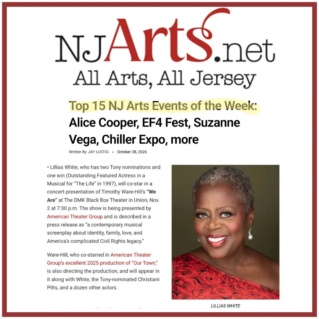 Don&rsquo;t miss this top NJ arts concert event on Monday Nov 2nd at @unionartscenternj at 7:30pm! See Broadway legend Lillias White and an all-star cast of 15 including  the incredible @timothy_warehill and Christiani Pitts, current star of &ldquo;T