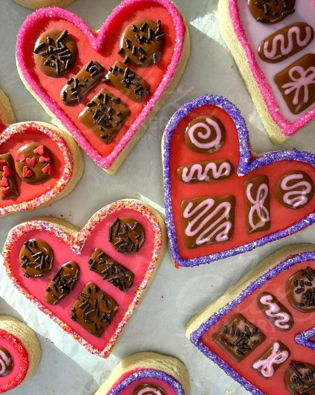 💝 make this Valentine&rsquo;s Day truly special with cookies from Glitz Bakery for your Valentine💕✨
Come early for the best selection of brownie cookies and sugar in our case!🤎🩷

Come in!!!
❣️6104 Southwest Blvd
Or call us to place some on hold!

