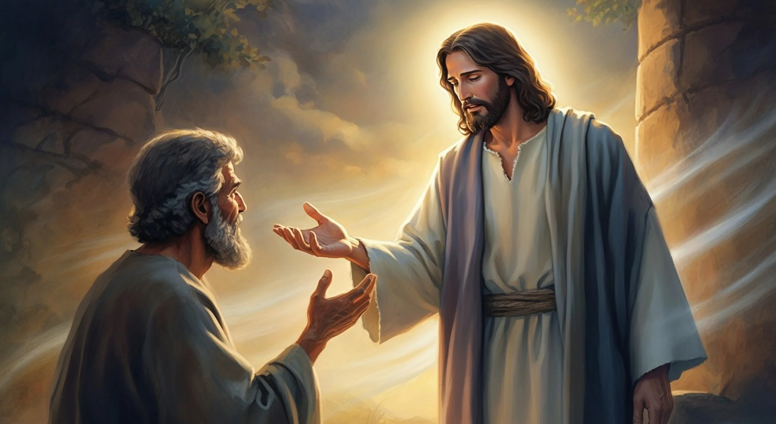 Jesus explaining the rebirth of the Spirit