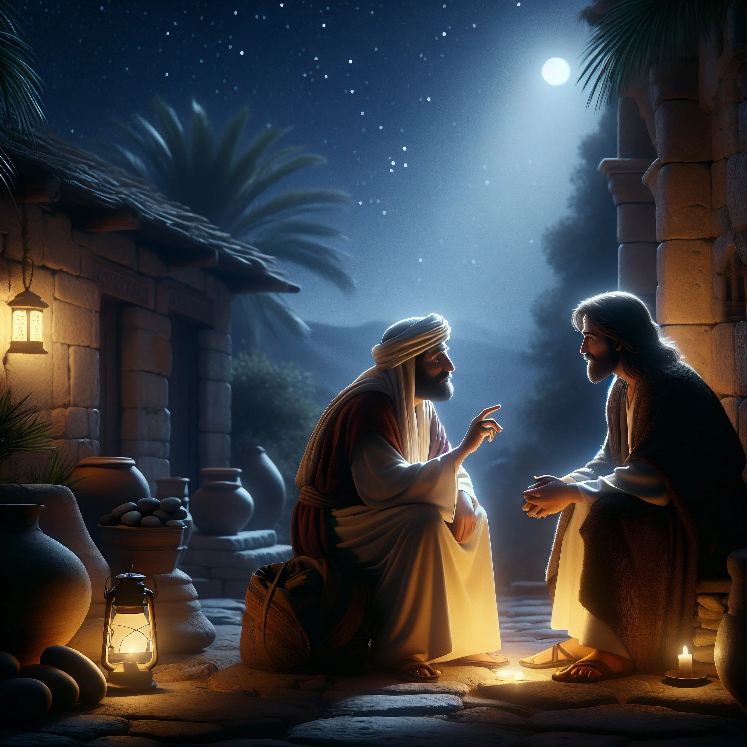 Nicodemus recognizes Jesus as teacher