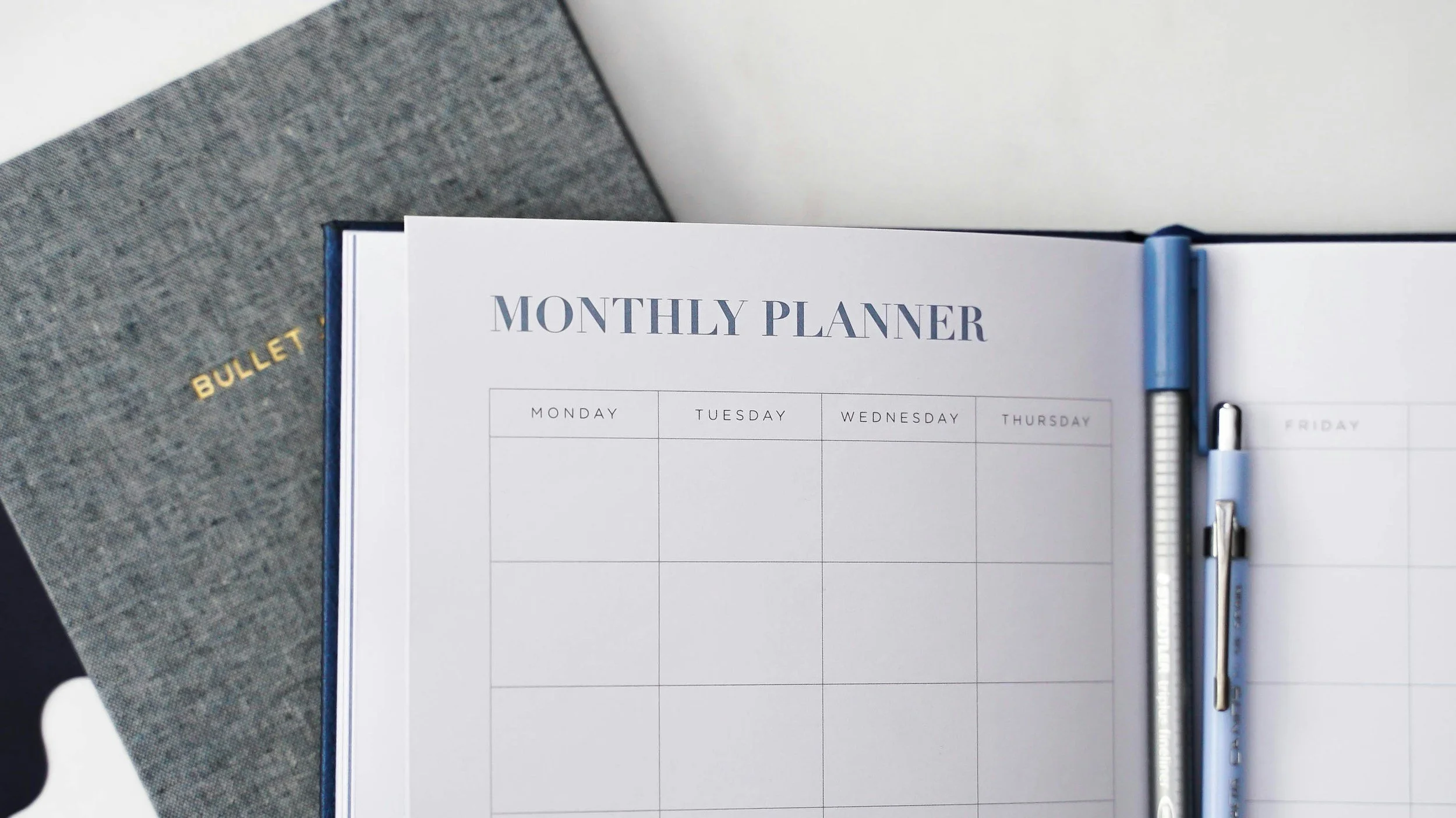 Schedule a consultation with a monthly planner calendar