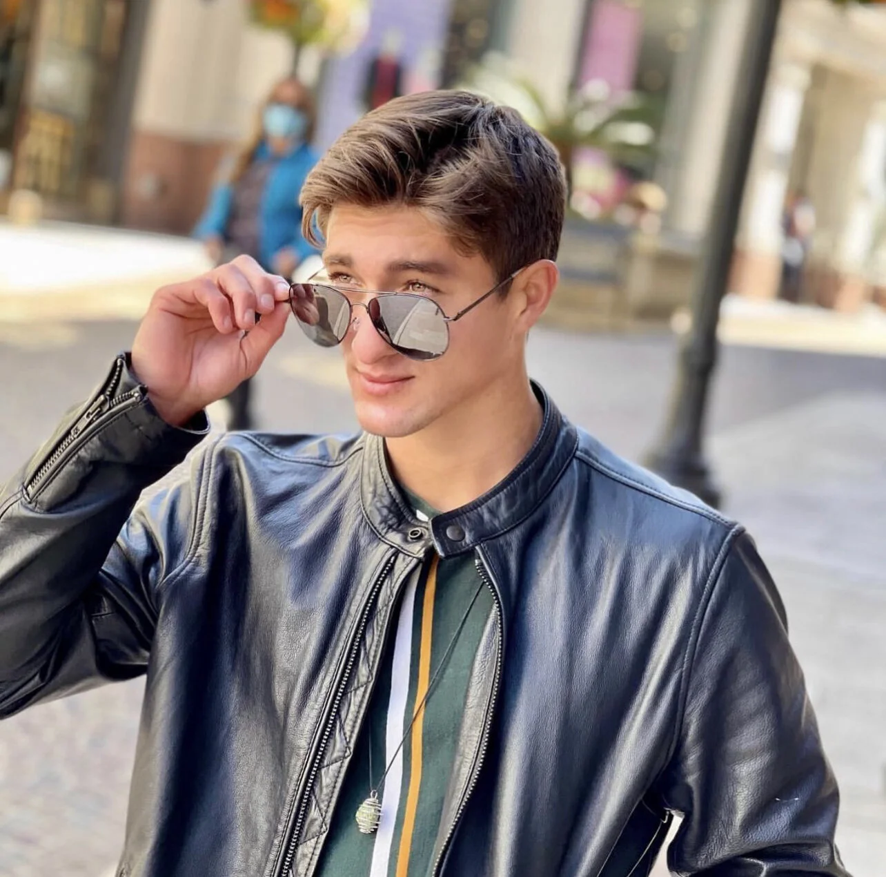 Logan Kane wearing 'Flight' by V SHADES