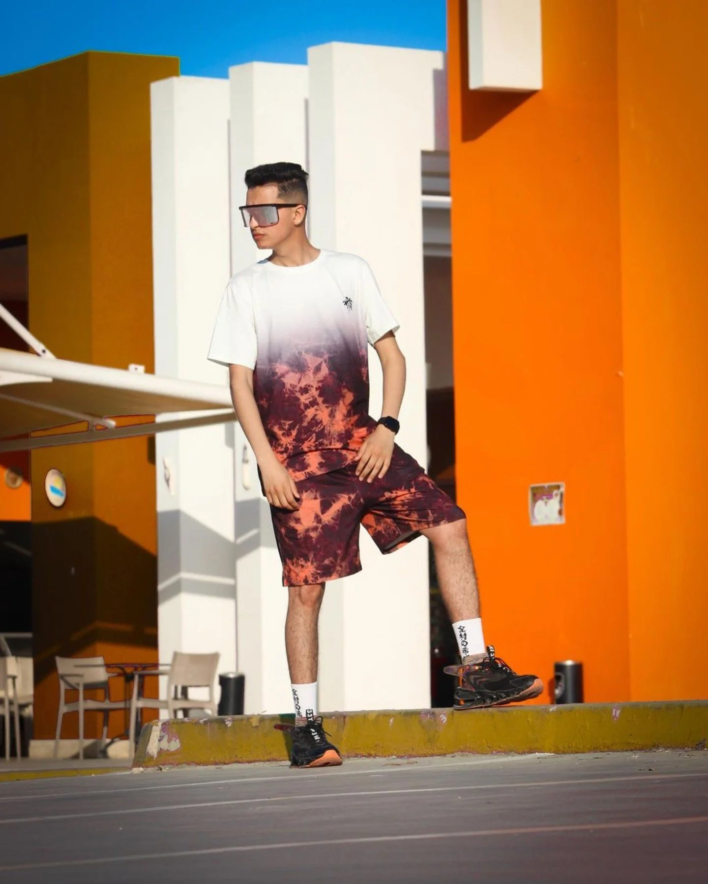&lsquo;Boss&rsquo; Oversized Gradient Lens Sunglasses by #VSHADES worn by Yassine Bettari 📸@yassine_pawlo
