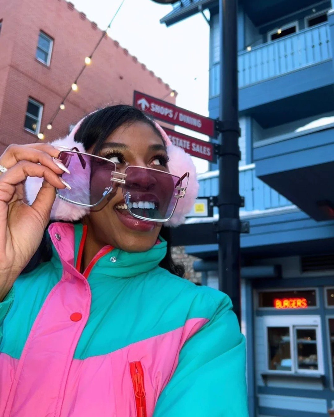 Monica Fitzpatrick wearing 'Egypt' Oversized Square #Sunglasses by #VSHADES 📸 @monicabfitzz