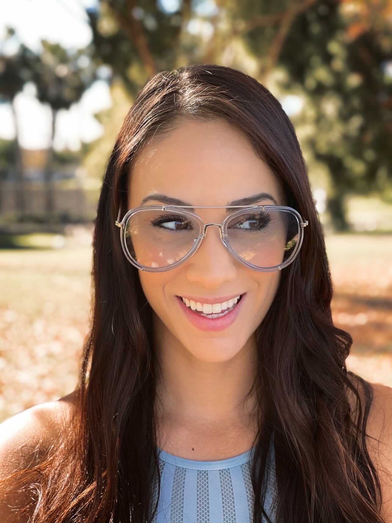 Jennine Candela wearing 'Atlantic' aviator sunglasses by V SHADES