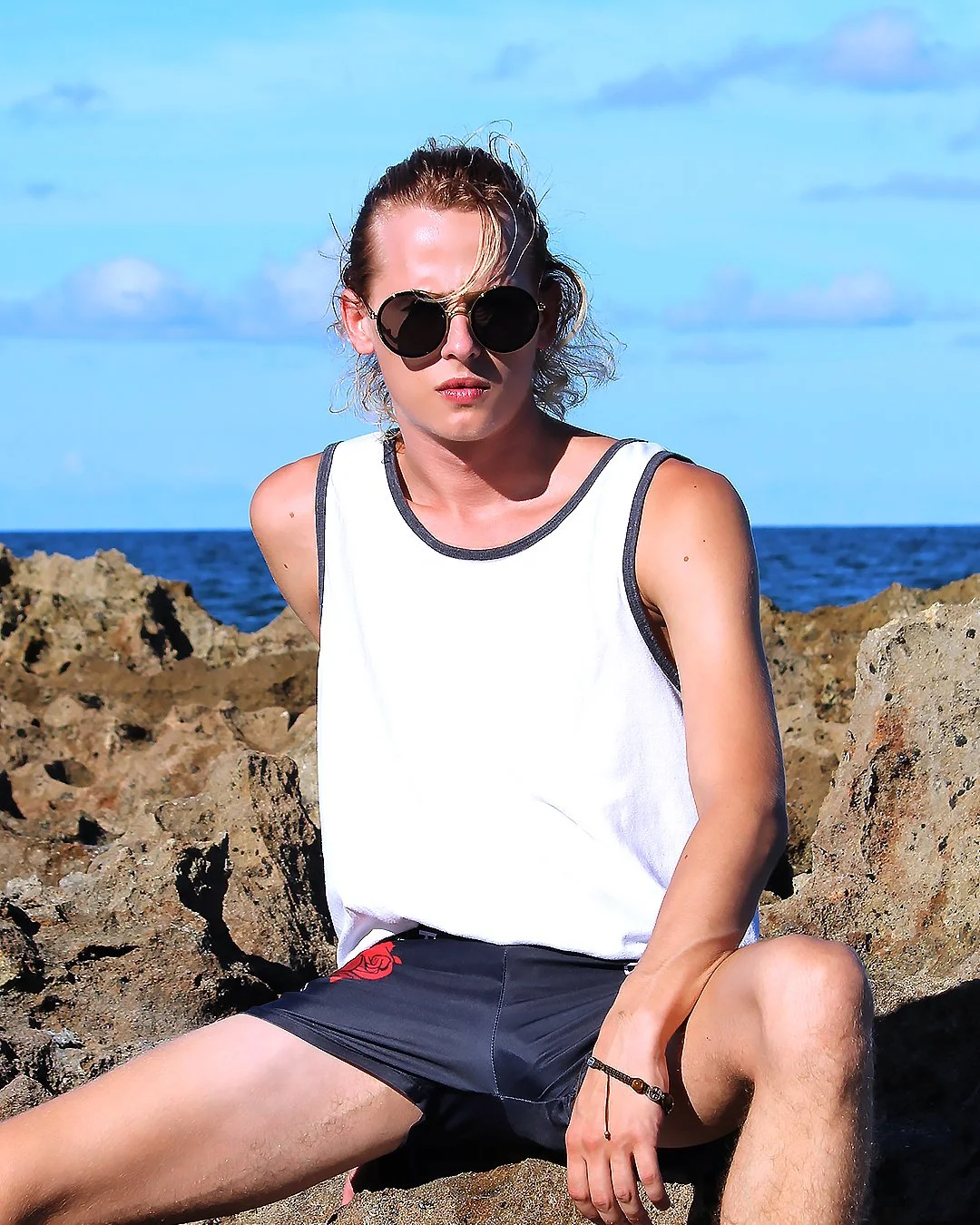 Georgy Alexander Fashion Model Instagram Influencer Tik Tok Celebrity V Shades Premium Luxury Sunglasses VS Brands Digital Media Holding Company Tri City Round Double Bridge.jpg