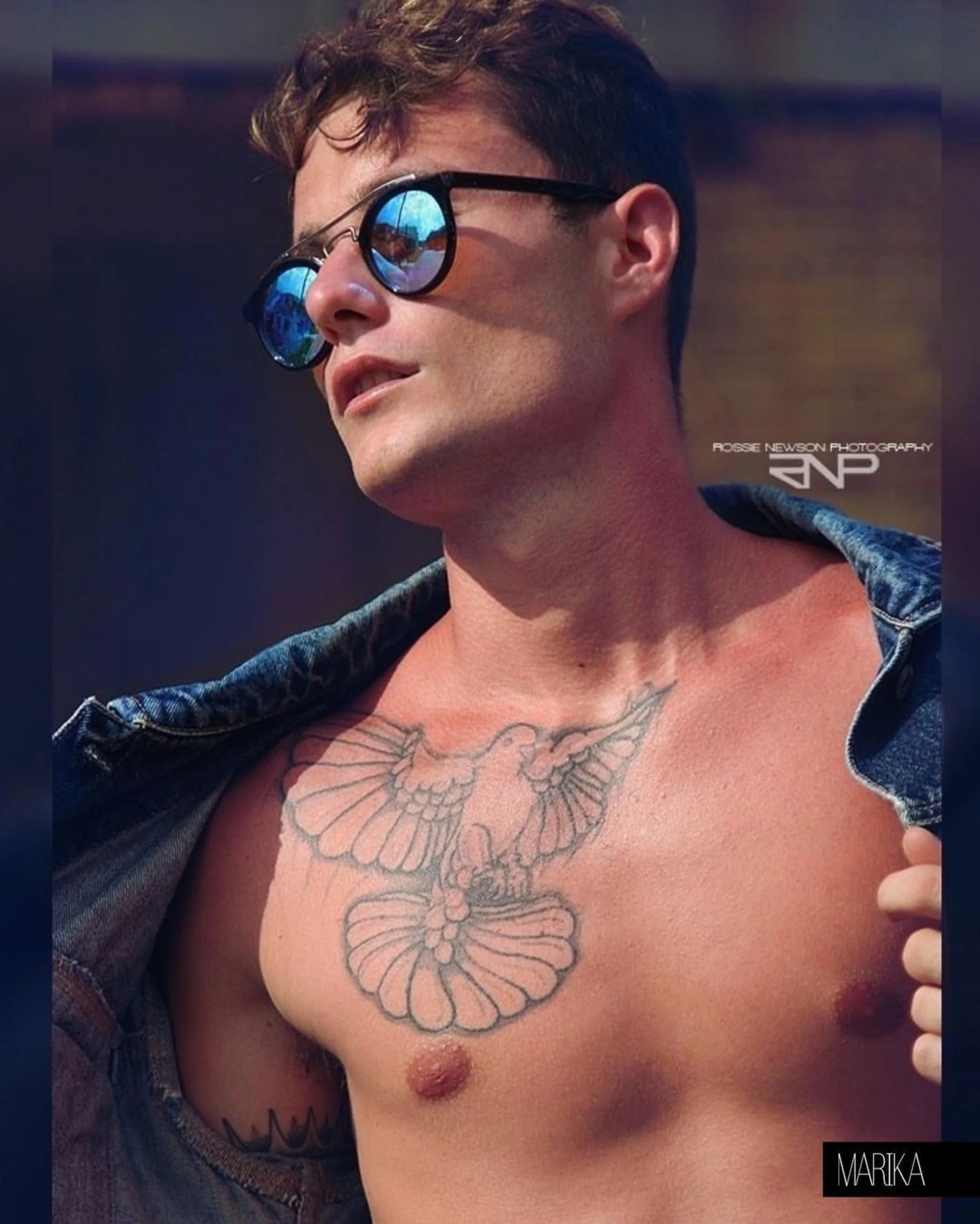 Model Chancellor Fekete Marika Magazine Disclosure Round Reflective V Shades Premium Sunglasses 3.jpg