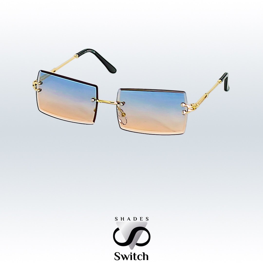 COD】 Korean Retro square Rimless Sunglasses Seaside Cheetah Decoration  Frameless Gradient Lens Eyeglasse outdoor UV protective Shades Eyeglasses  For Women Men colorful | Lazada PH