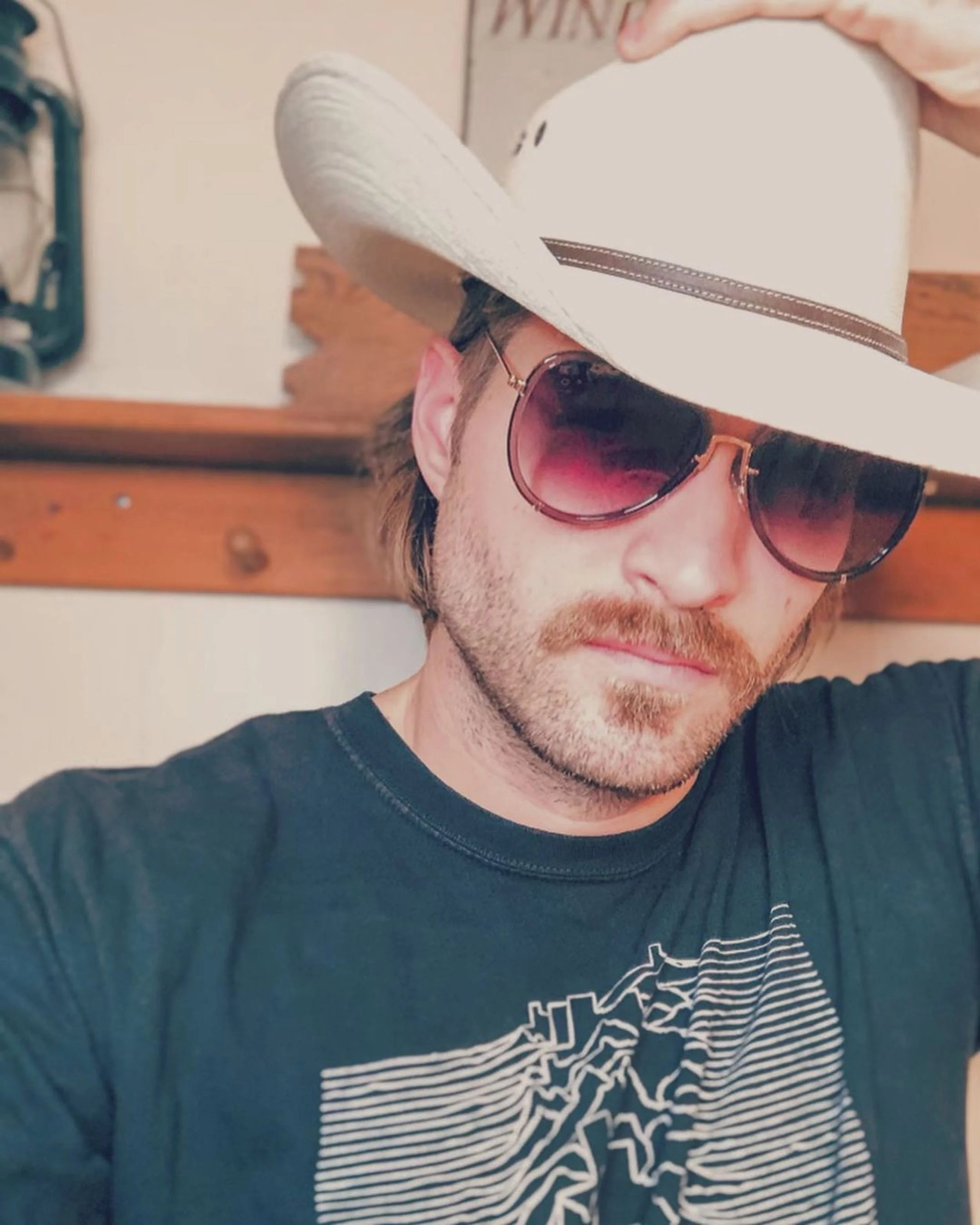 Jake Sones wearing 'Atlantic' aviator sunglasses by V SHADES