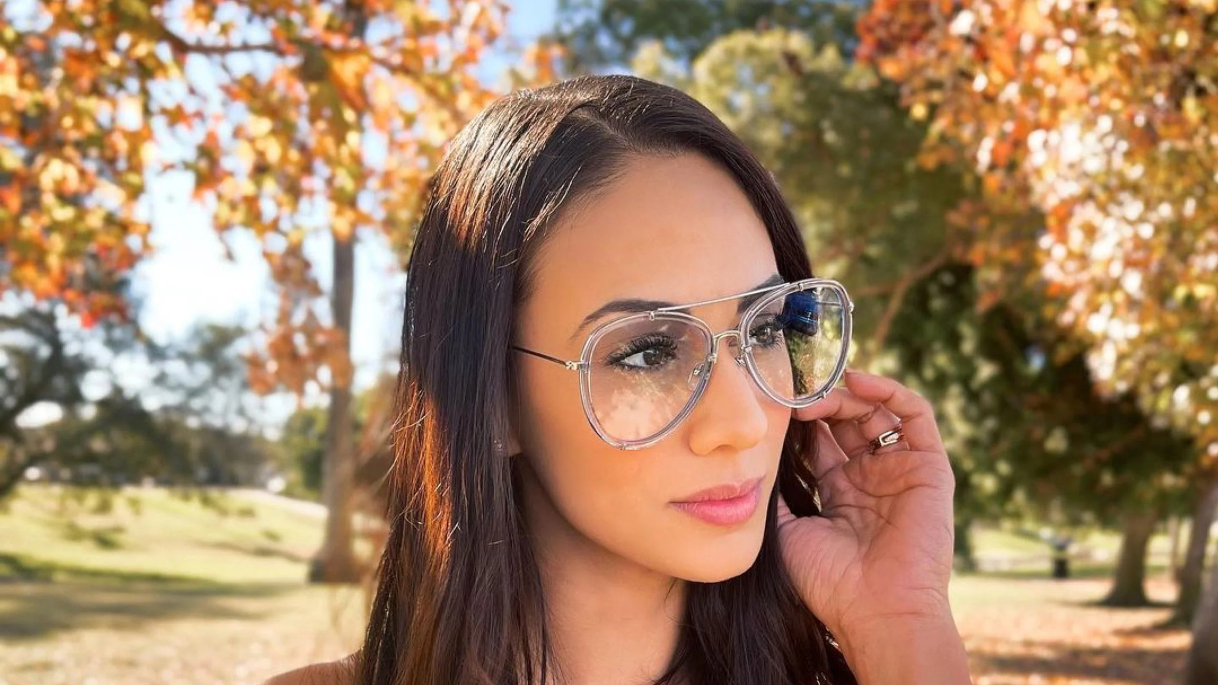 Jennine Candela wearing 'Atlantic'  aviator sunglasses by V SHADES