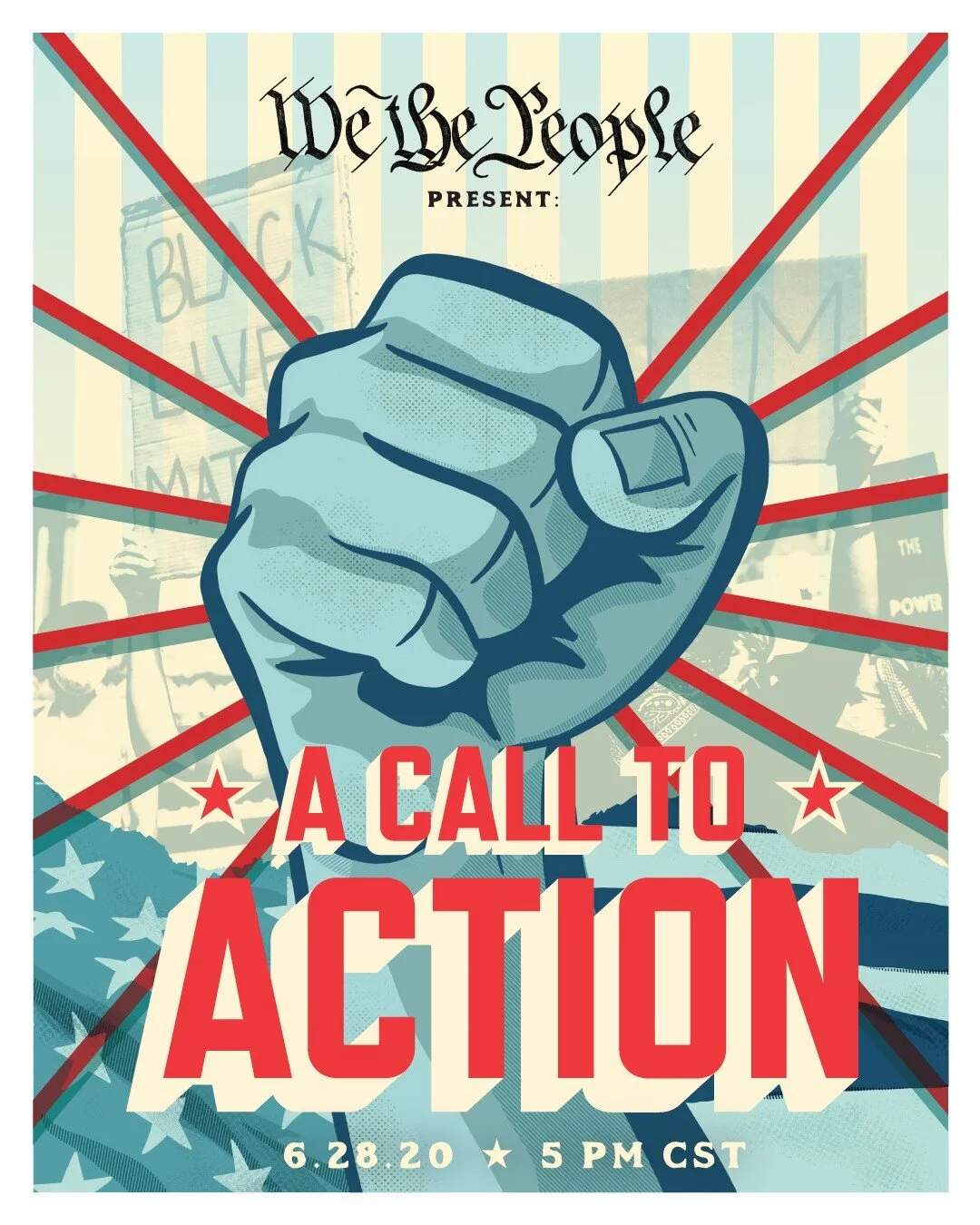 I had the honor to be asked to create the art for We the People: A Call to Action, an evening celebrating Black voices through art, music, poetry, and more. As a POC, I would love to do more collaborations like this. If you have an organization that 
