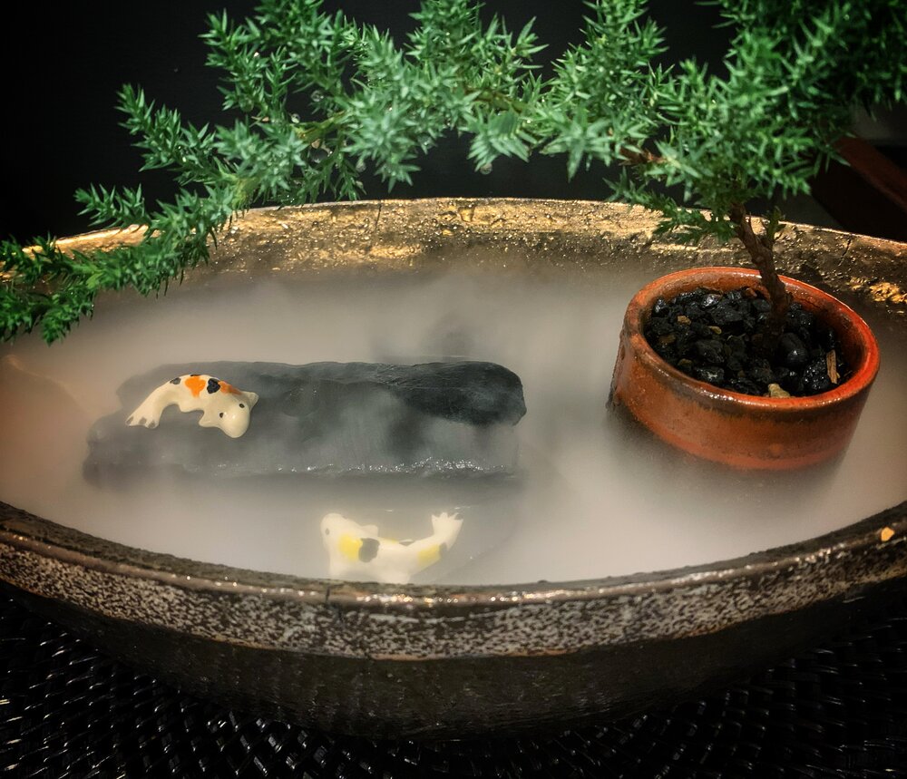 Zen Mist Fountain With Juniper Bonsai Zen Utopia Studio