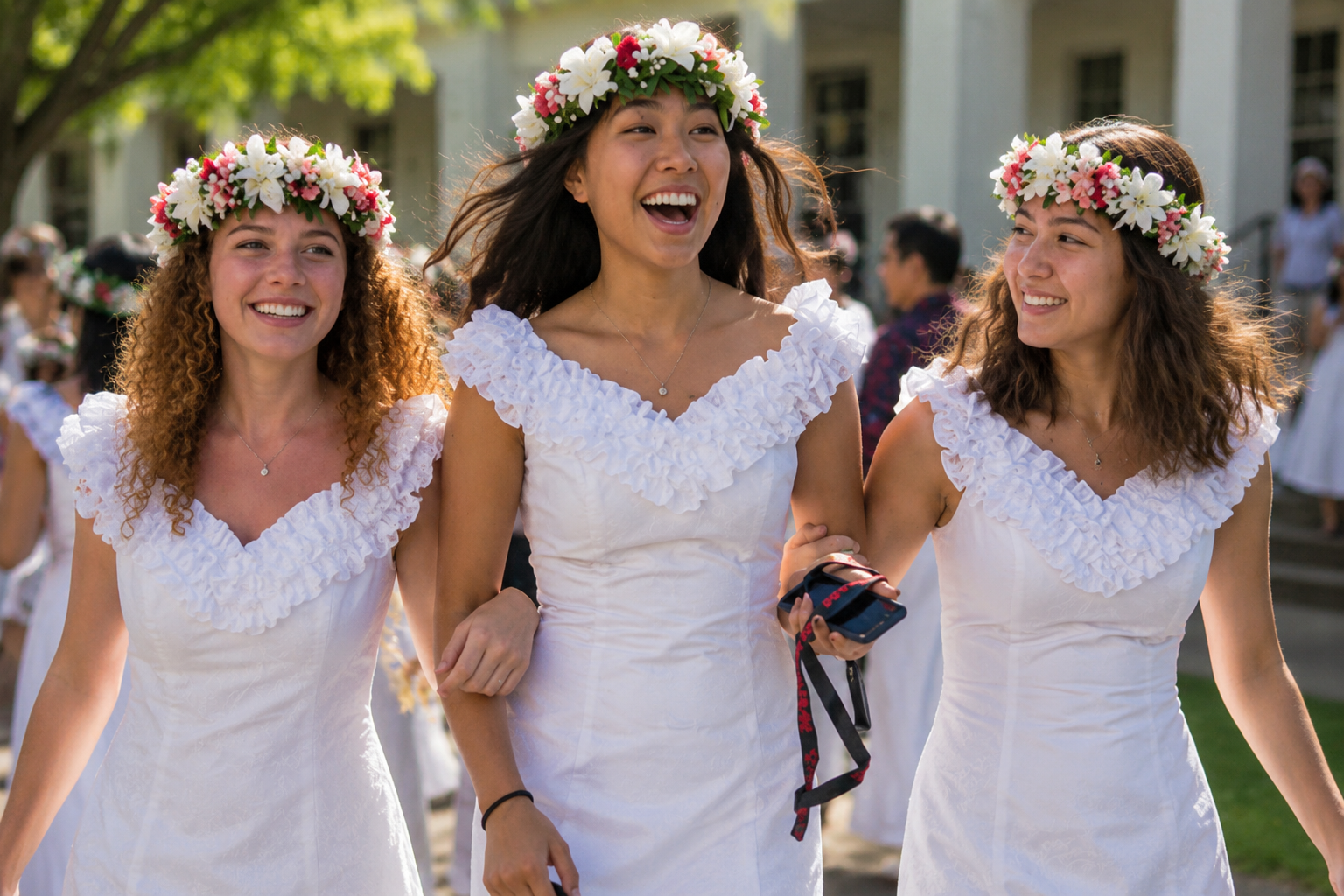 graduation white dress