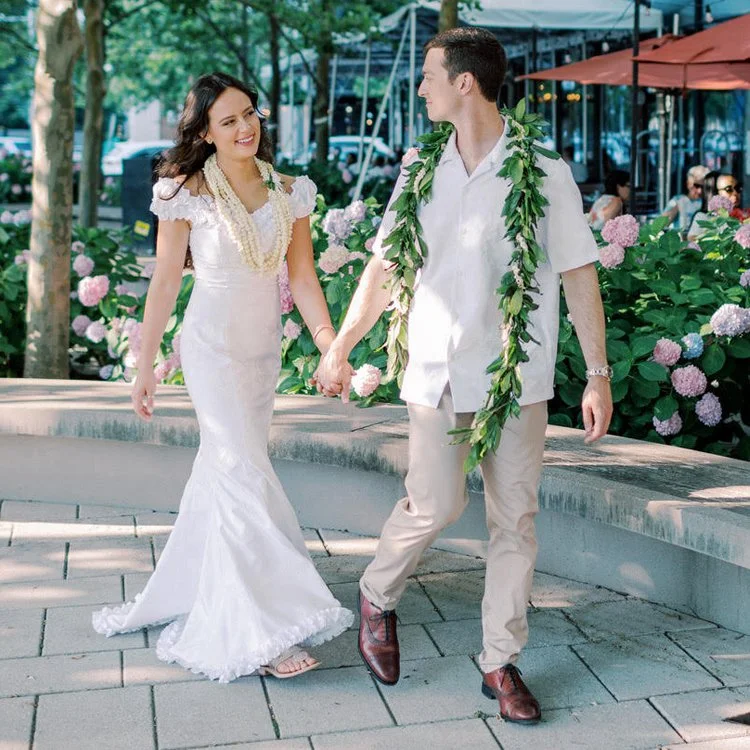 Semi Formal Attire Traditional Hawaiian Wedding Guest Attire In