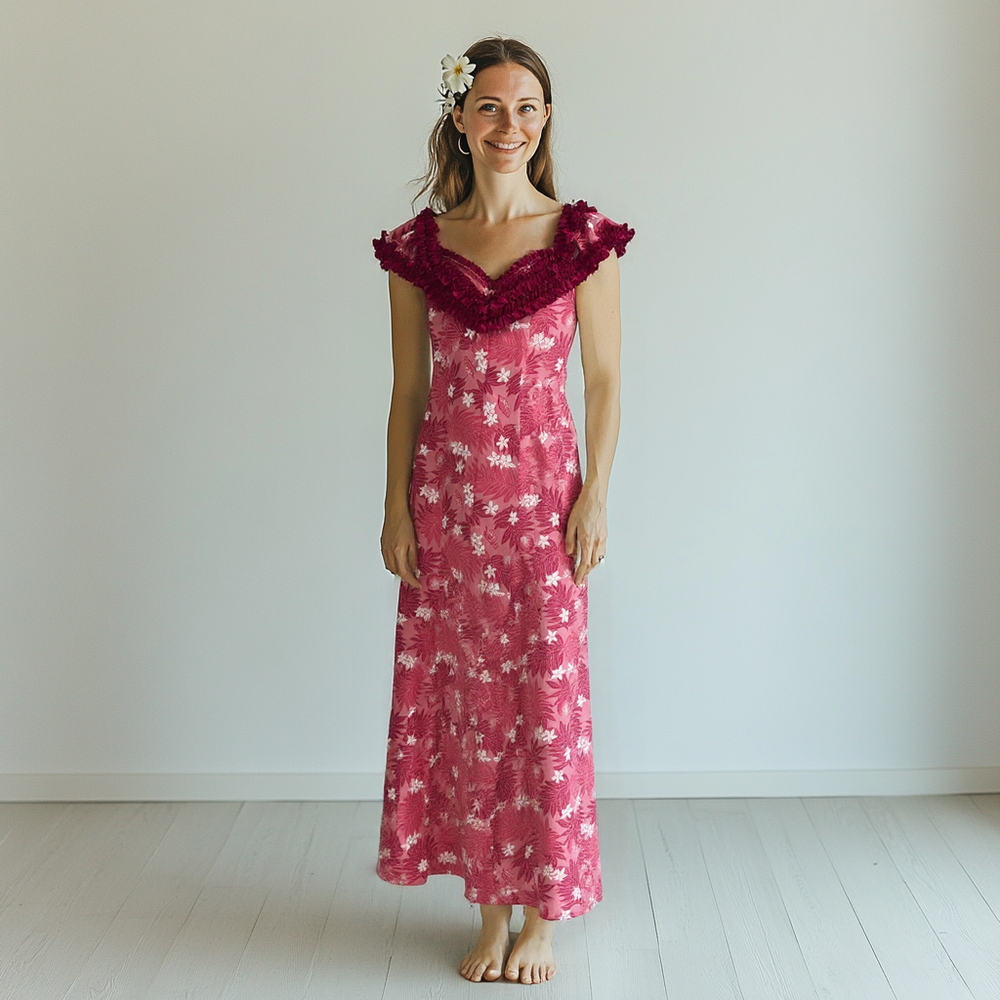 maxi dress cocktail dresses Mele Hawaiian Dress – Angels by the Sea Hawaii main image 0