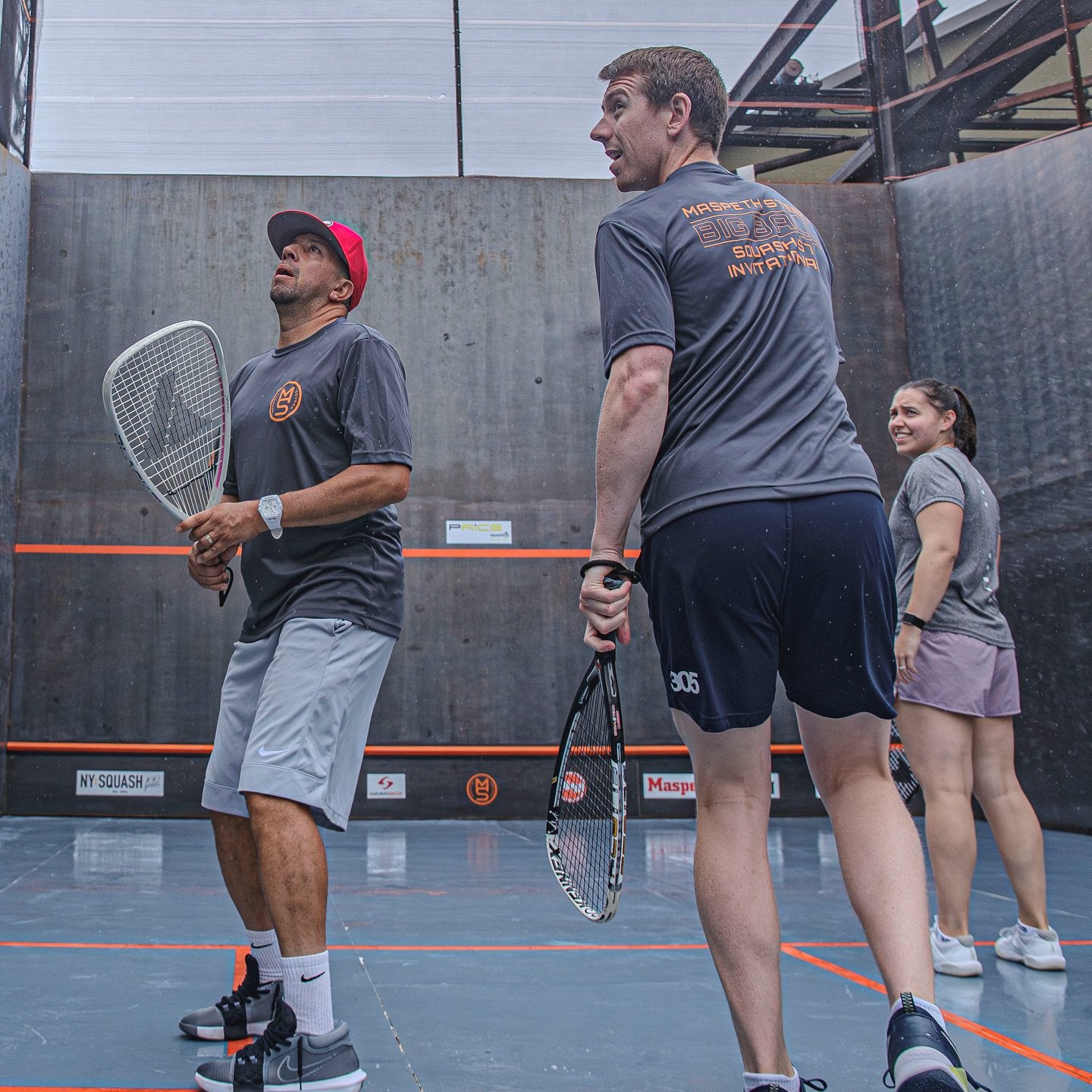 We had a rain dance at our BigBaller 57 invitational. 
And it worked.
#squash57 #squash 
@williewill152 
@squashnathan 
@lucybeecroft 

Our Summer of Squash professional tournaments are brought to you by Maspeth Welding, Intsel Steel, NY Squash, PSA 