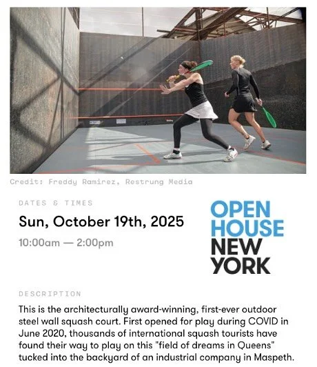 It&rsquo;s SQUASHTOBER at Maspeth Squash!

Saturday 10/11 World Squash 
Day

Saturday 10/18 NY Masters
Sunday 10/19 Open House NY

Visitors are welcome!
Robert@maspethwelding.com for more info. 

#squash #outdoorsquash 
@alina_bush @margotprow_squash