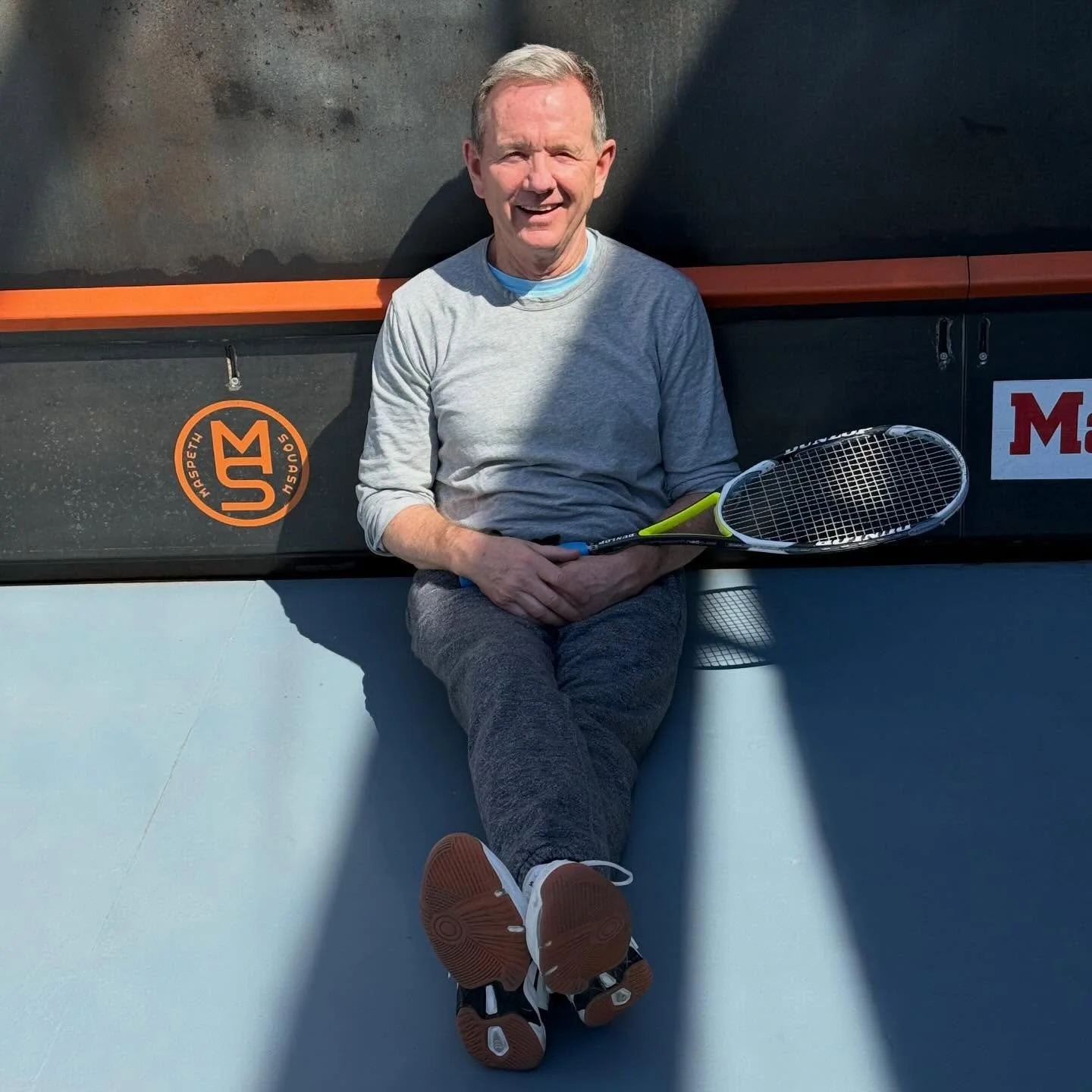 @kenfagan comes out to play #squash. 

The tin is adjustable, 19 and 17&rdquo; for the @professional_squash 

Thanks, Kenny, for coming out to play. 

#squash #outdoorsquash