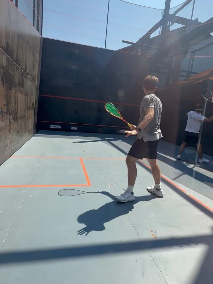 Eli and Will on a sunny Sunday in the NYC Summer Squash Open
@nysquash @ussquash @heightscasinosquash @nicholsquash #squash #outdoorsquash #thesteelcourt